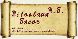 Miloslava Basor vizit kartica